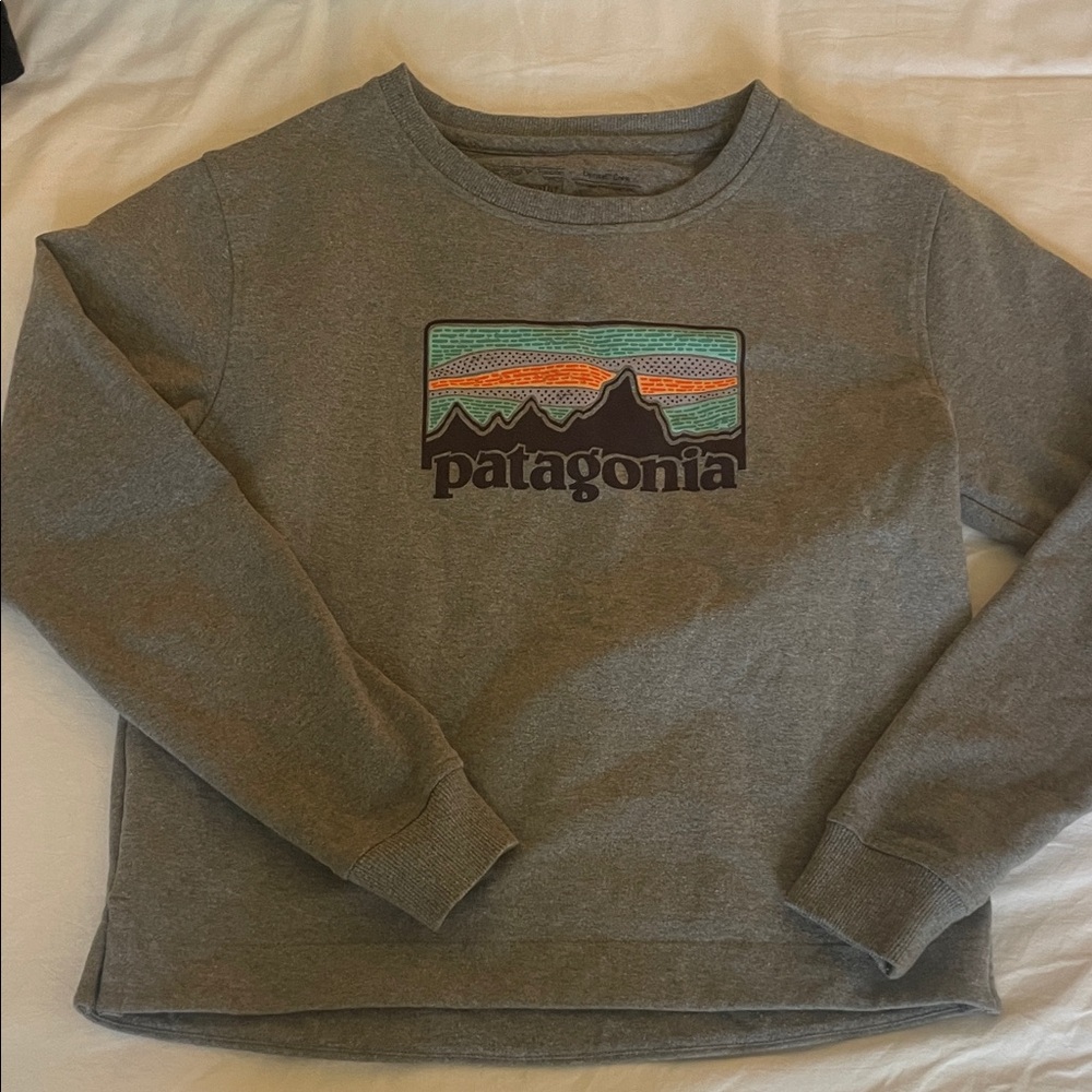 Patagonia Gray Crewneck with Logo